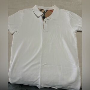 Boys White Burberry shirt